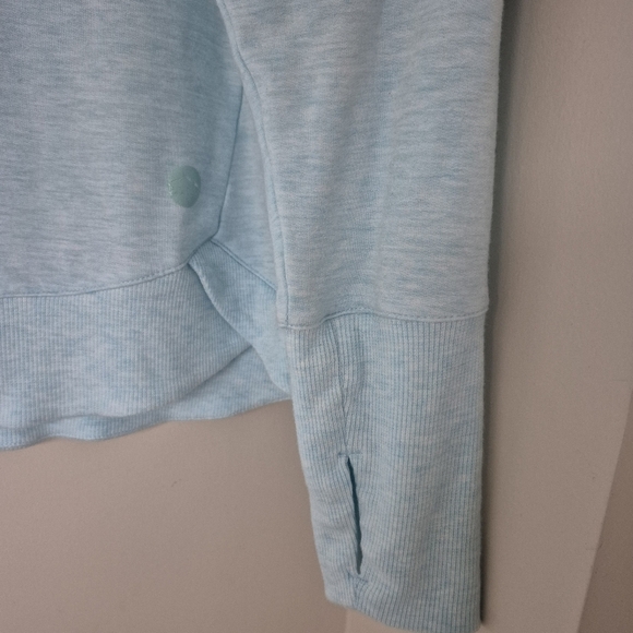 L.L. Bean SoftFlex V-Neck Pullover Long Sleeve Top Light Aqua Blue - Picture 6 of 7